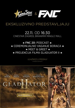 FNC 20 medijsko vaganje x Gladijator II